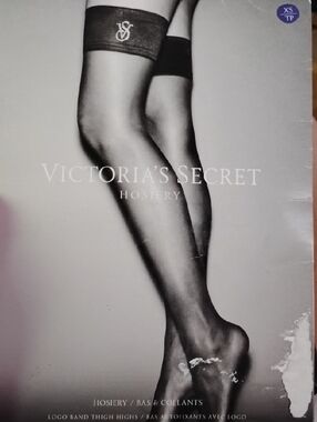 Victoria's Secret Purple Thigh High Hosiery with Logo Band